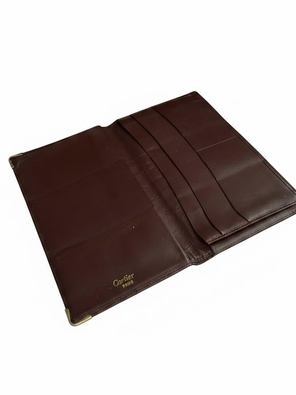 Vintage Cartier Paris "Must de Cartier" Bordeaux Leather Long Wallet - Picture 6 of 14